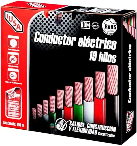 CABLE ELECTRICO CORDON FLEXIBLE 2 X 16 AWG (TIPO POT) COLOR BLANCO CARRETE DE 100MT IUSA