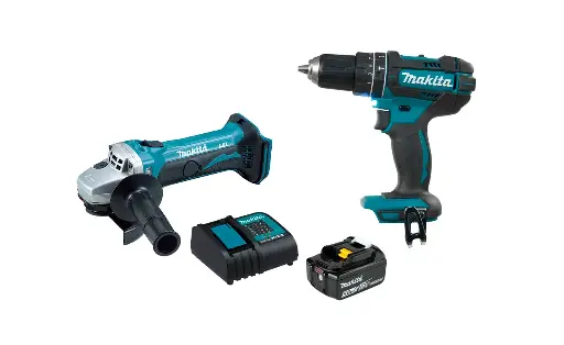 ROTOMARTILLO 1/2" 18V VVR +ESMERILADORA 4.1/2" 18V 11000RPM +CARG +BAT 18V MAKITA