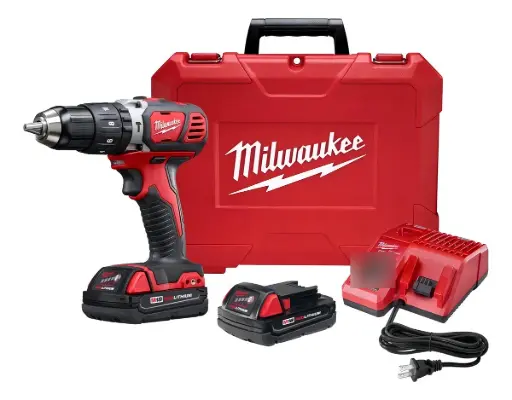 TALADRO ATORNILLADOR INAL 1/2" 18 V 450-1800 RPM 500 IN/LB INAL 2 BAT M18 CARG CAJA PLAST MILWAUKEE